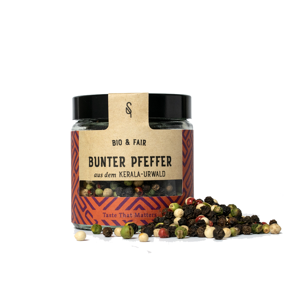 Bunter Urwaldpfeffer (ganz) - Bio (45 g)